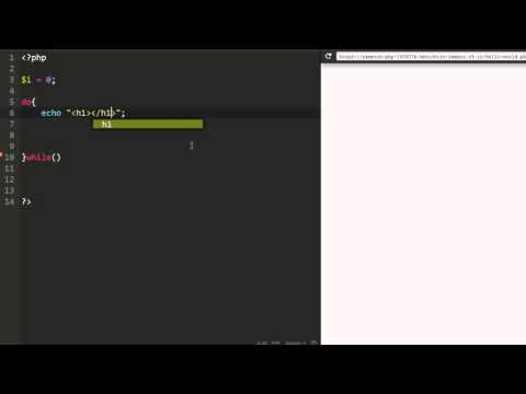 peep the PHP coding screen (do while)