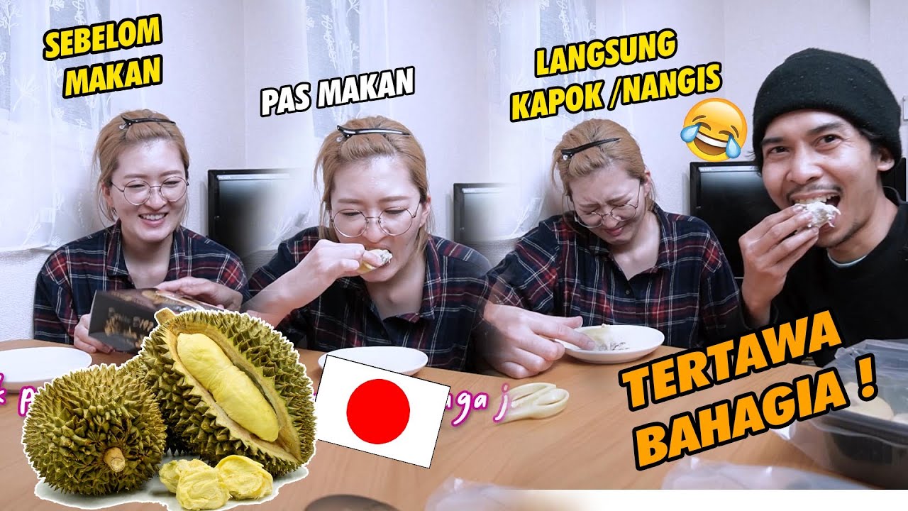 REAKSI LUCU ISTRI JEPANG SEUMUR HIDUP BARU PERTAMA KALI MAKAN DURIAN ! LANGSUNG KAPOK !!!