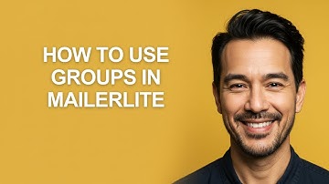 How to Use Groups In Mailerlite - KevinHowTo