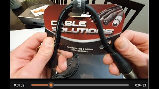 SWAMP INDUSTRIES BALANCED XLR CABLE + MOGAMI W3082 SPEAKER CABLE