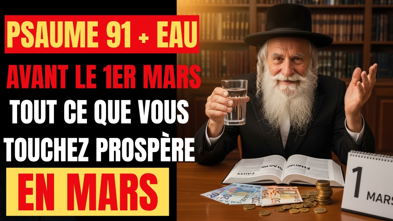 BUVEZ CETTE EAU AVEC LE PSAUME 91 AVANT LE 1ER MARS : Tout Ce Que Vous Touchez Prospère En Mars