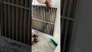AHU filter service #ac #hvac #shortsviral #vrfsystem #actechnician #towerac #ahuac