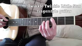 Video thumbnail of "Twinkle Twinkle Little Star Fingerstyle Guitar + Free Tabs"