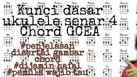 Tutorial Belajar  Kunci dasar Ukulele senar 4 chord GCEA