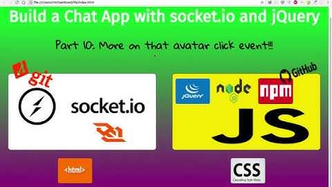 Build a a Chat App with socket.io and jQuery, Part 10