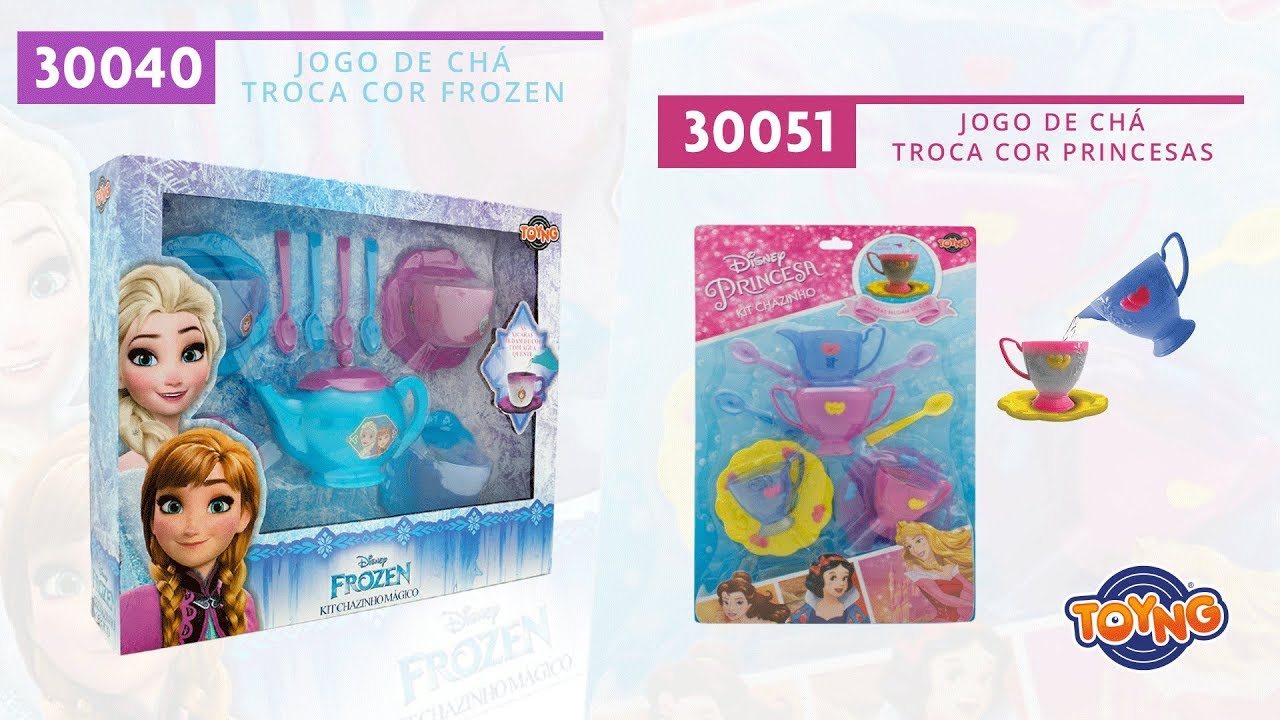 Kit Jogo de Chá Princesa Disney - Muda de Cor - Kit Jogo de Chá