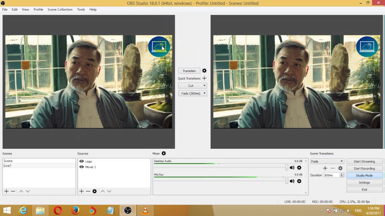 How to put image on OBS studio as Logo live Broadcast - YouTube