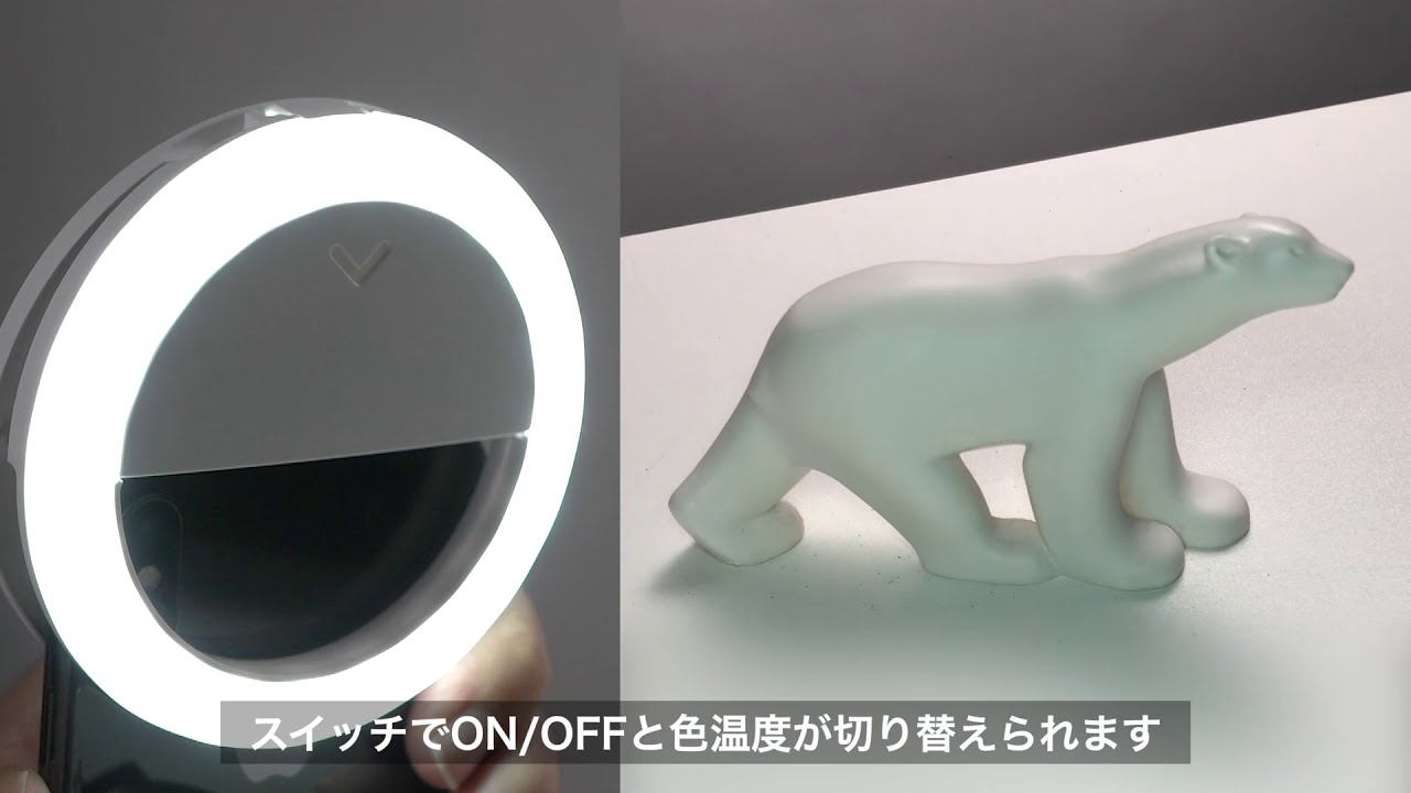 色温度/明るさの変更】リングライト(自撮り・スマホ・スタンド・色温度調整・80灯・最大800ルーメン・折りたたみ) 200-DGCAM031  折りたたみ可能なリングライト スマホ用自撮りライト UN-TIN 明るさ調節と色温度切替機能搭載 写真撮影/音楽MV撮影/動画撮影/