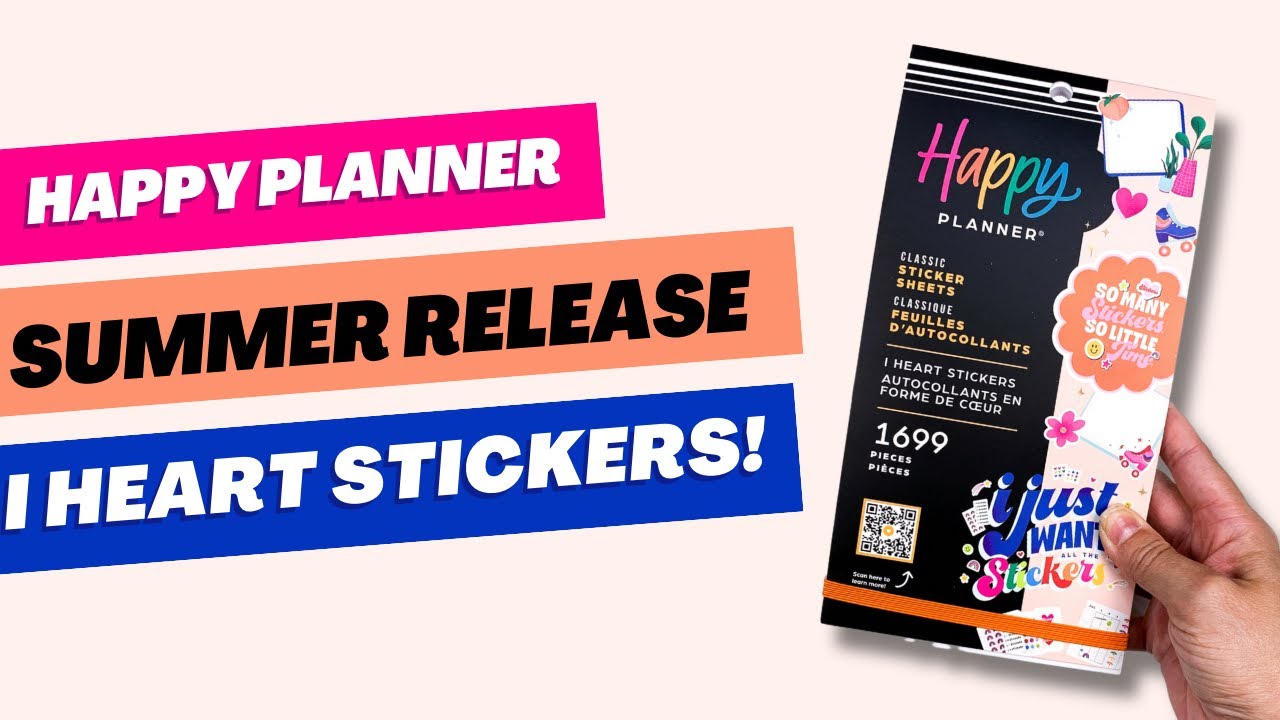 NEW! Happy Planner Summer Release 2023 - I Heart Stickers Sticker Book Flip Through