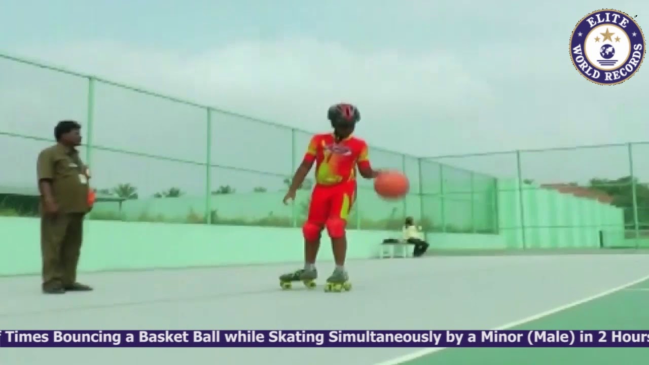 Most Number of Times Bouncing a Basket Ball while Skating Simultaneously by a Minor - EWR20165436
