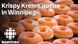 Doughnut lovers get sugar fix as Winnipeg Krispy Kreme opens