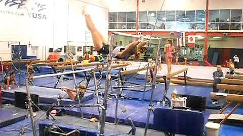 Jodi Andrews 2010 first half of bar routine