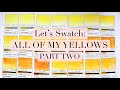 NEW Watercolour Series: Swatching All of my Yellows!! | Part 2/3