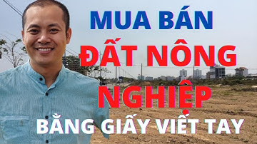 Mua bán đất nông nghiệp bằng giấy viết tay có hợp pháp, làm thế nào để khắc phục. TRÌNH XUÂN HẢI.