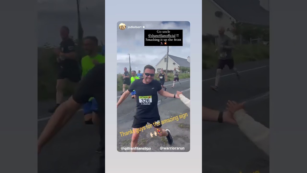 Kian Egan's kids supporting Shane Filan at Warriors Run