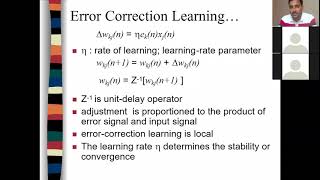 lecture 8 ANN General Learning Rule, Error Correction Learning Rule Perceptron LR -dr vatan sehrawat