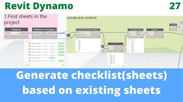 Revit Dynamo - Generate checklist(sheets) based on existing sheets - example 27