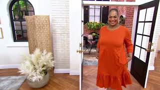 LOGO by Lori Goldstein Cotton Modal Tiered Dress on QVC