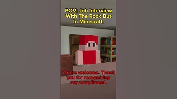 POV: Job Interview With The Rock But In Minecraft. - (Minecraft Short) - #Minecraft2024 .
