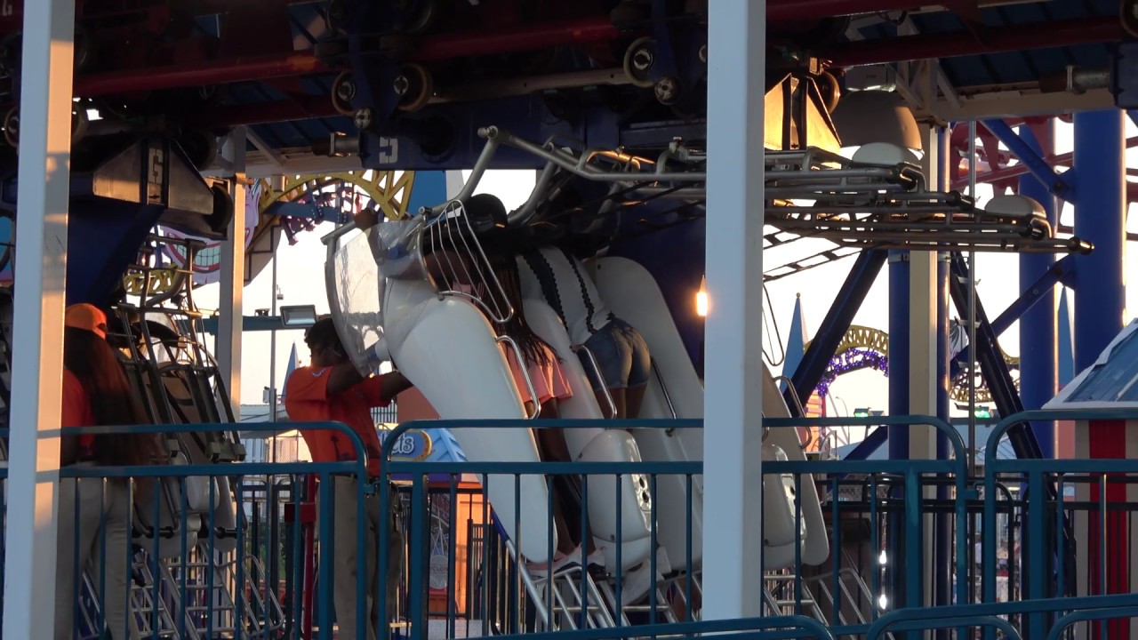 [4K] SOARIN' EAGLE Ride at Luna Park Coney Island New York USA - YouTube