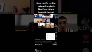 In Court Zoom Call, Man Randomly Admits He’s a Federal Informant 😳 | Viral Zoom Court Moment #viral