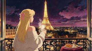 🌙 Moonlight In Paris | Cozy Lo-Fi Ambience ☕ Eiffel Tower, Soft Music, Relaxing Nighttime Vibes screenshot 1