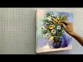 Still life/desi flower /palette  knife painting