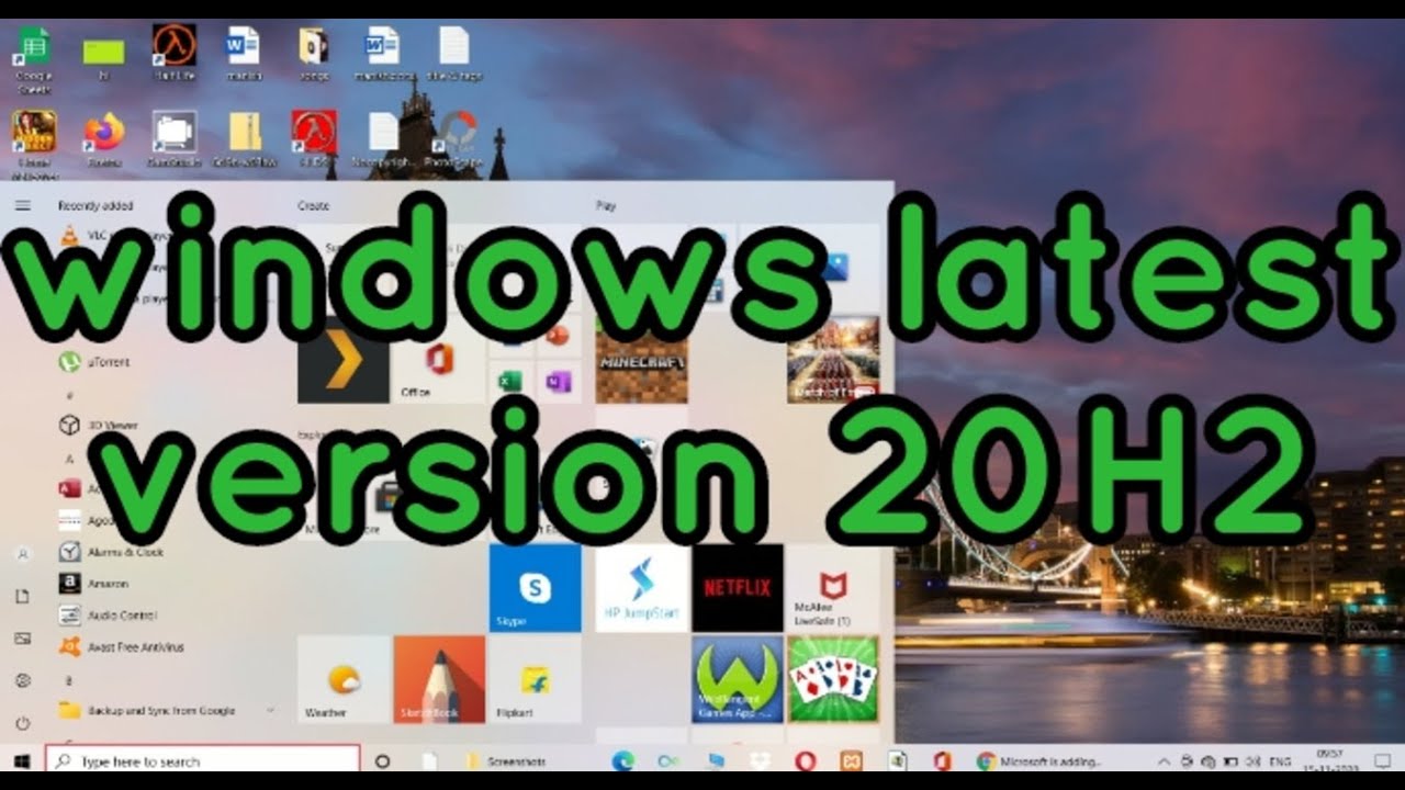 windows 10th october 2020 update || version 20H2 || 5 new features of  october 2020 update in hindi
