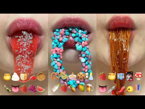 asmr-10-minutes-for-sleep-emoji-food-challenge-mukbang-eating-sounds