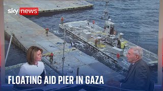 Temporary pier to deliver aid to Gaza has arrived, US officials confirm