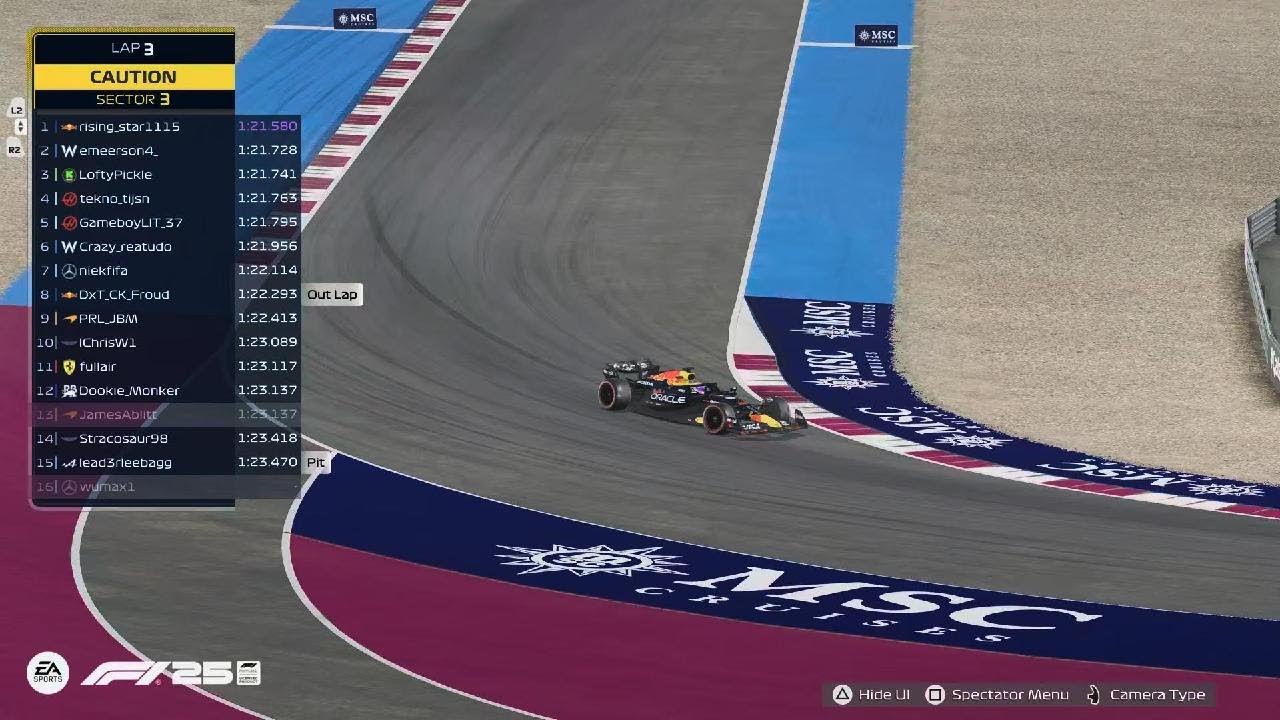 F1 25 League race Qatar