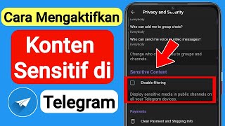 Cara Mengaktifkan Konten Sensitif di Telegram- Android/ios | Aktifkan Konten Sensitif di Telegram