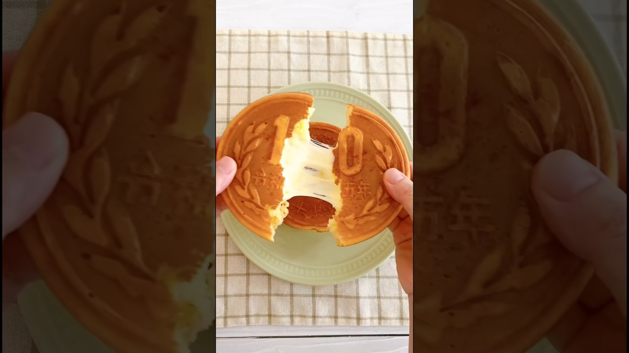 10円玉パン焼き器で10円パン。おうちで作ってみたよ。型離れも良く快適