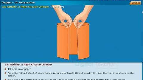 Right Circular Cylinder - Mensuration, Class 10 Maths