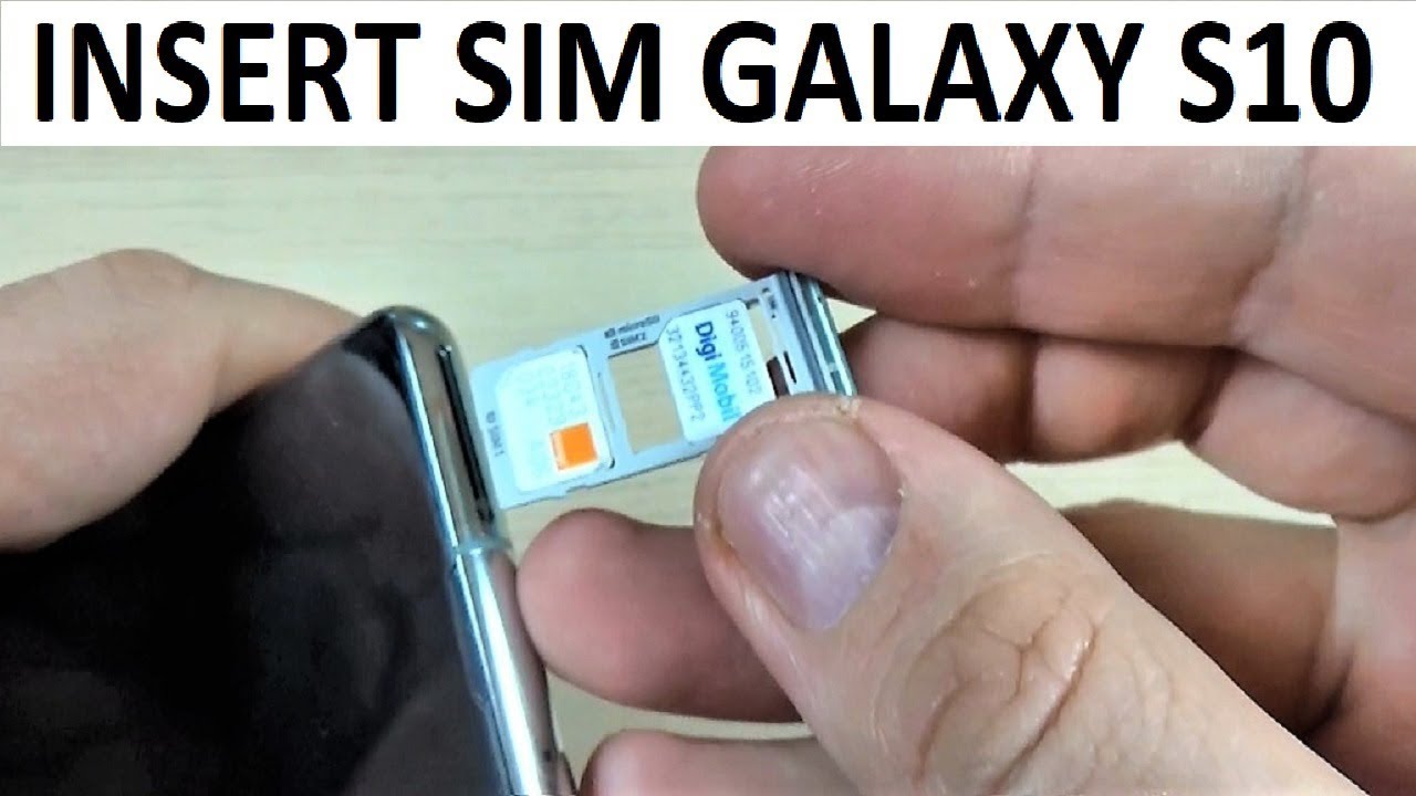 Prestatie duizelig Stam How to Insert SIM & Memory SD Card in Samsung Galaxy S10 - YouTube