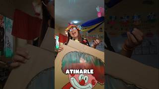 Payaso para celebrar el día del niño, material didáctico con cartón