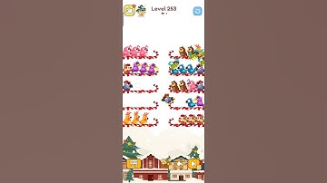 Bird sort colour gameplay to collect birds of same colour in a row #level252to253 #birdsplanet