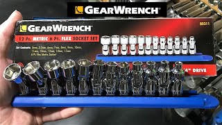 GEARWRENCH 1/4 Flex 6 Point Metric Socket Set (KD80311)