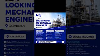 🚀 Hiring Mechanical Engineers | Design • Production • AutoCAD • Manufacturing Jobs 🔧