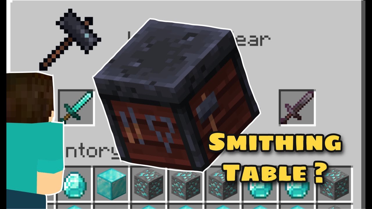 Minecraft Work Station - Smithing Table ใช้ยังไง ? - YouTube