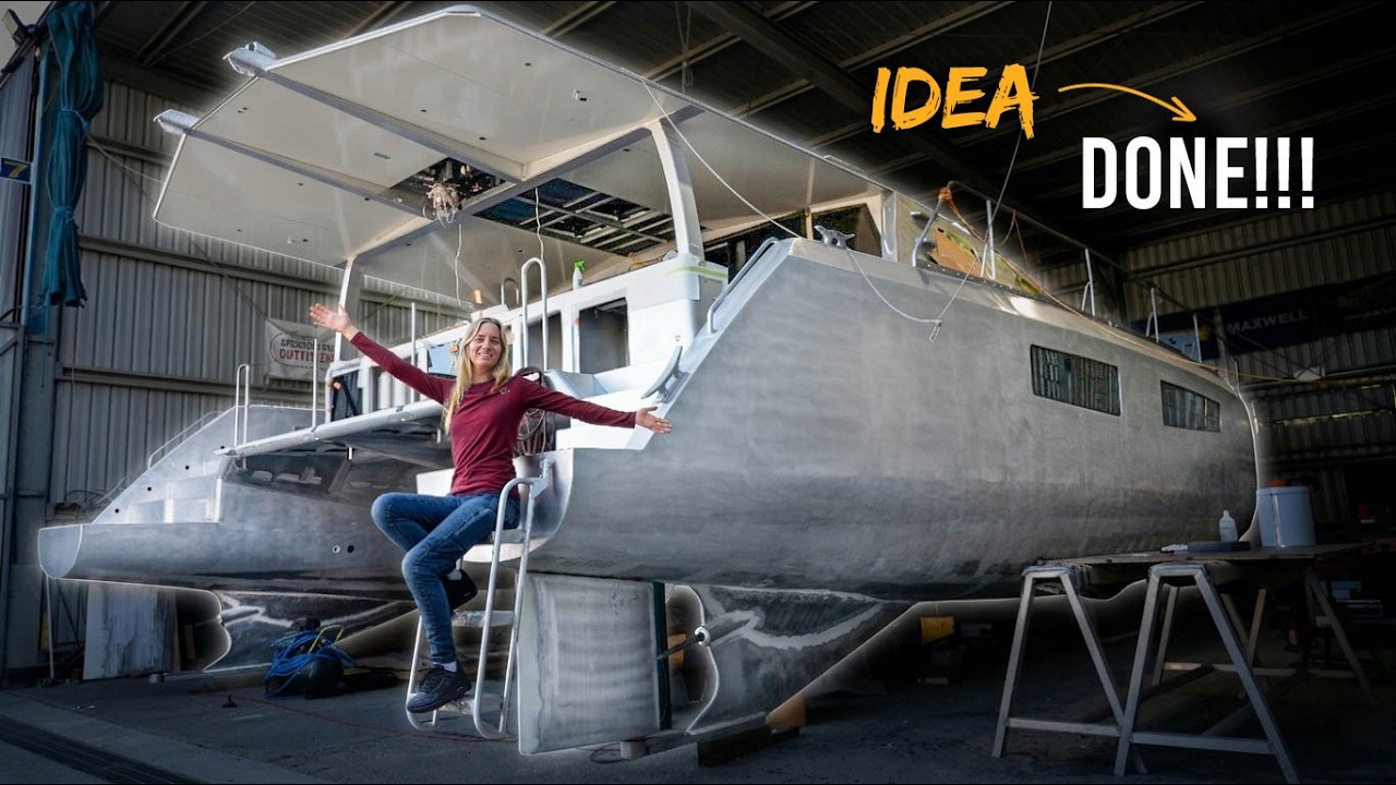 ⁣When a Plan Comes Together….(Building Our Own Aluminum Catamaran Pt. 69)
