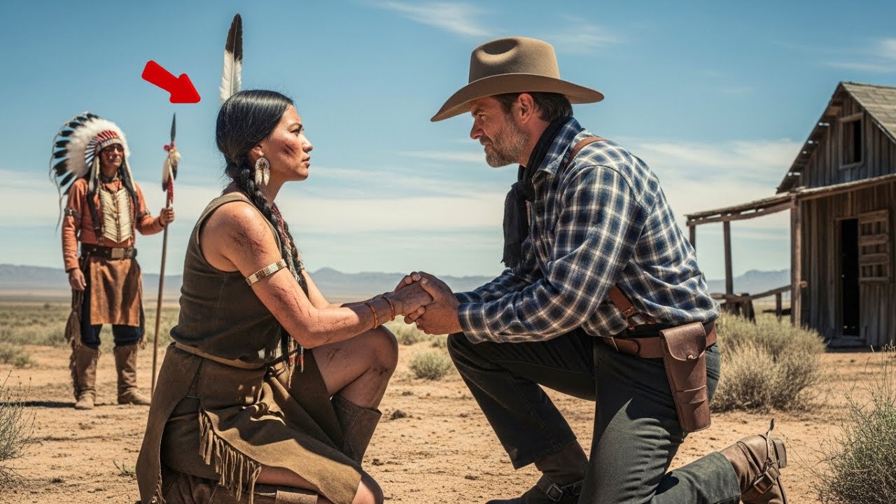 Дочь вождя заставили выйти за ковбоя, но его доброе сердце покорило её.