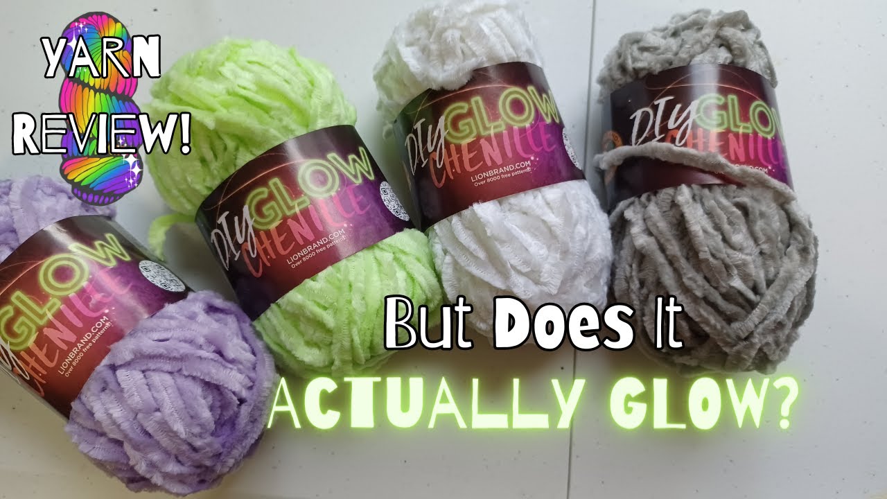 Does it actually GLOW? Reviewing DIY Glow Chenille from Lion Brand
