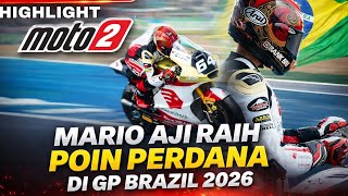 Mario Aji Tampil Konsisten Sukses Raih Poin Perdana Moto2 2026 | Full Race MotoGP Brazil 2026