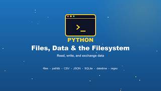 8. Python Files & Data — pathlib, CSV, JSON, SQLite, datetime & regex
