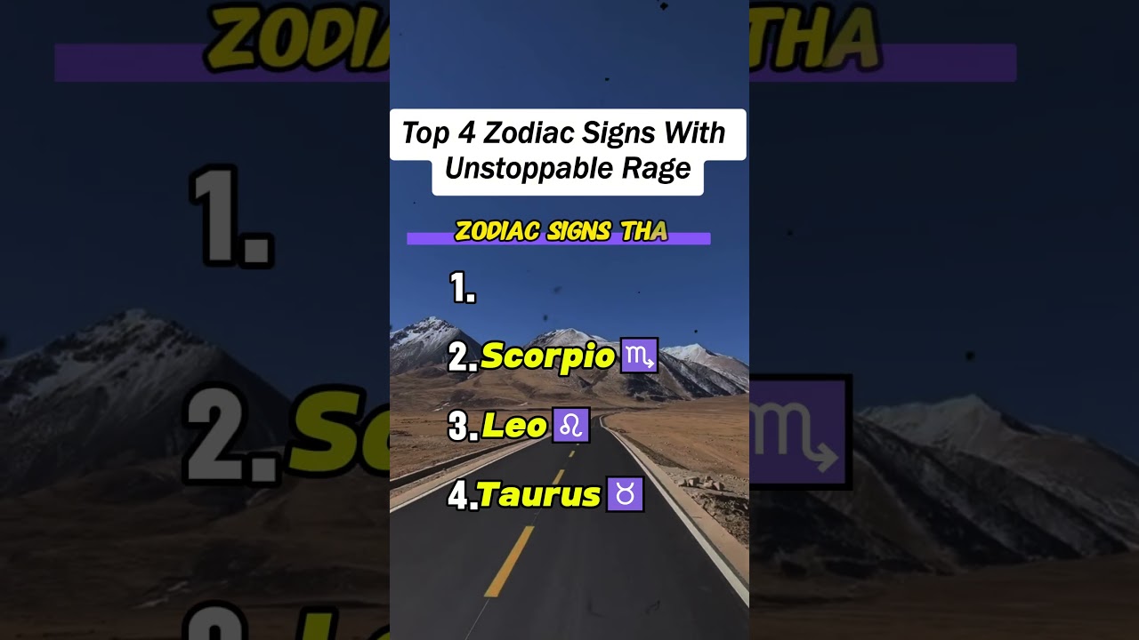 Top 4 Zodiac Signs with Unstoppable Rage! 😡🔥 Handle with Care!