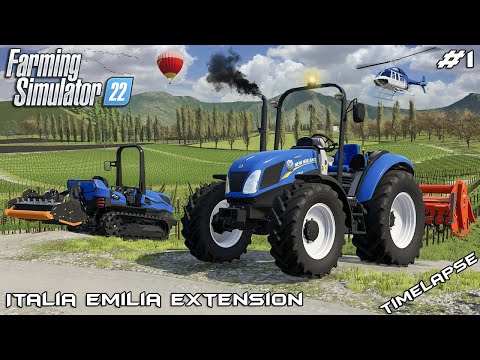 Preparing VINEYARDS for fertilizing ??? | Italia Emilia Extension | Farming Simulator 22 | Episode 1