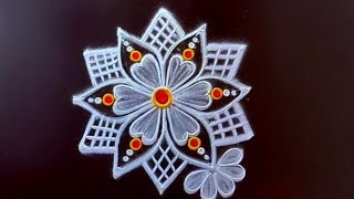 3 Beautiful Friday special rangoli kolam designs ❤️ pandaga muggulu Trending rangoli ❤️ Diwali kolam