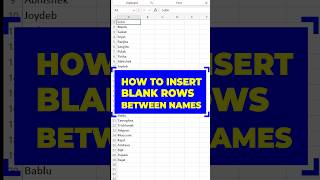 How to insert a blank row after every row in Excel 🔥Amazing 🔥Add blank row between data in 2 second screenshot 5