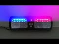 AUDIOPIPE LED Frontblitzer Sonnenblende 45W Police BLAU/ROT